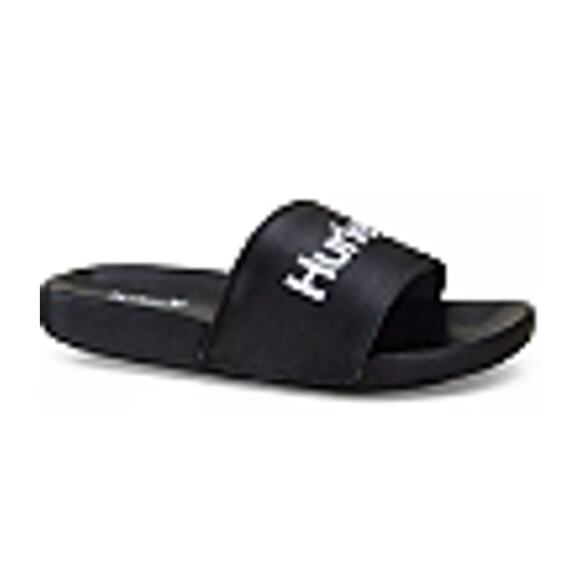 Hurley Black Slide Slip-On Slippers Size 12 - Picture 1 of 7